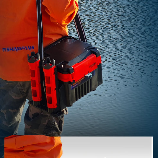 Fishingfans 6L 12L Fishing Box Organizer Multi-function Lure Live Fish Bucket Thickening Storage Box Fishing Tackle Box