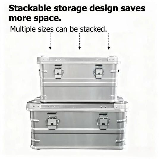 30L 50L 80L Aluminum Alloy Travel Storage Box Silver Storage Box for Camping Household Car Picnic Travel Camping Outdoor storage