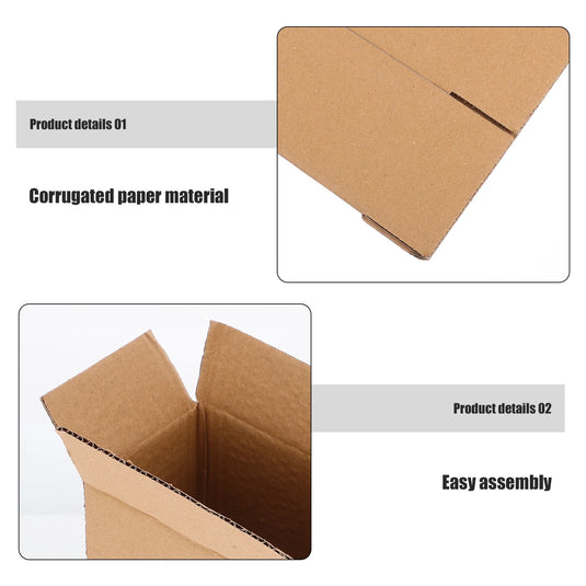 10Pcs Corrugated Shipping Boxes Heavy Duty Cardboard Packing Moving Storage Small Mailer Boxes for Shipping Moving Box