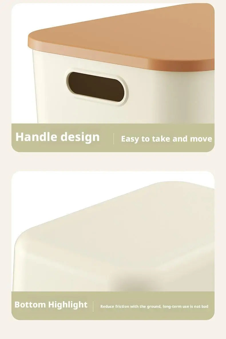 Load image into Gallery viewer, Toy Storage Box with Lid Desktop Plastic Snacks Cosmetics Organizer Basket Dormitory Wardrobe Sundry Pants Clothes Storage Box
