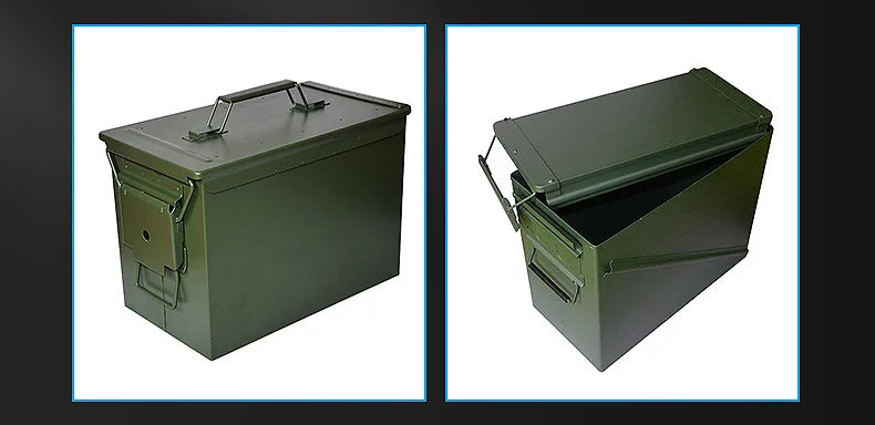 Load image into Gallery viewer, Metal bullet box, iron sheet storage box for hardware tools, small multi-functional protective portable ammunition empty box
