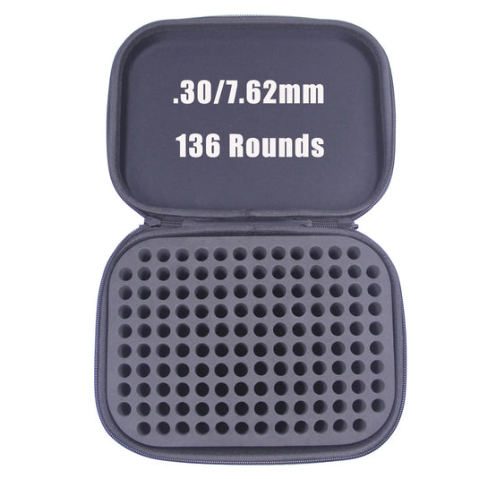 Hunting Tactical Ammo Box 7.62mm Shell Holder Bullet Case 136 Rounds Ammunition Container Rifle Cartridge Carry Storage Box
