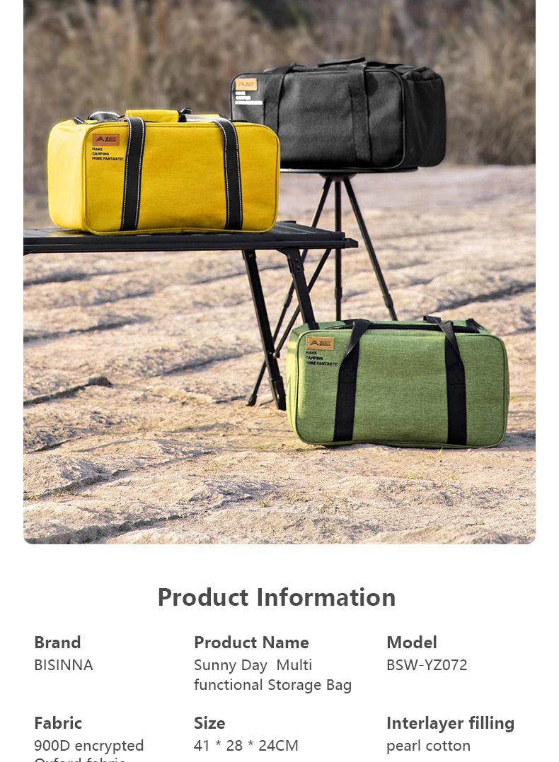 Load image into Gallery viewer, BISINNA Outdoor Camping Bag 26L Folding Gas Tank Storage Bag Picnic Cookwre Container Camp Supplies Adjustable Partition
