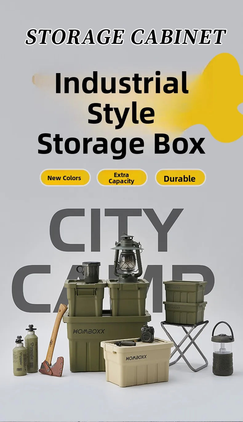 Load image into Gallery viewer, Industrial Style Large Capacity Camping Storage Box Thickened Desktop Organizer for Car Miscellaneous Item Storage

