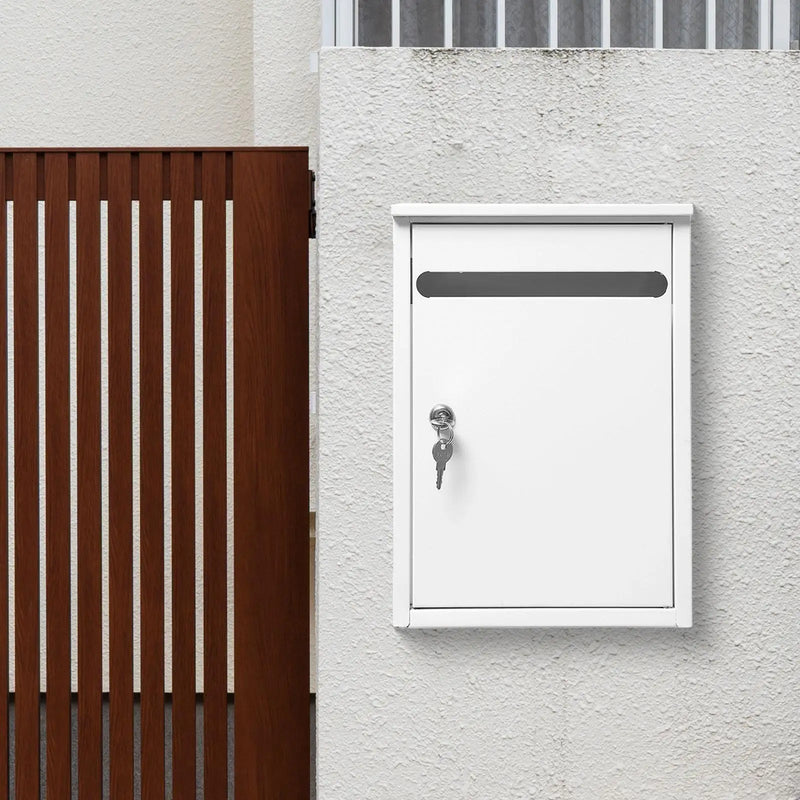 Load image into Gallery viewer, Wall Mount Mailbox Outside Reporting Box Entryway Gate Anti Ruse Commercial Rural Apartment Building Heavy Duty Metal Post Box
