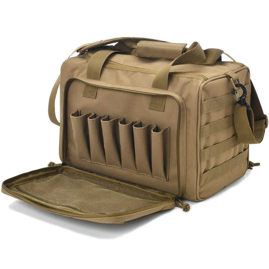 Shooting Range Bag Molle System Outdoor Hunting Accessory Nylon Tactical Gun Case Pack Pistol Tools Shoulder Bag Sniper Black