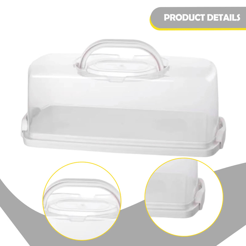 Load image into Gallery viewer, Rectangular Bread Box Food Storing Multifunction with Transparent Lid with Handle Bread Keeper for Graduation DIY Baking

