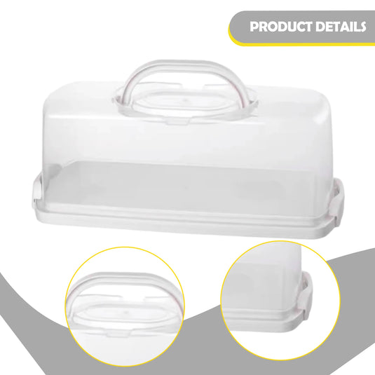 Rectangular Bread Box Food Storing Multifunction with Transparent Lid with Handle Bread Keeper for Graduation DIY Baking