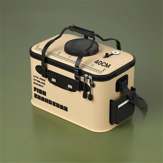 Folding fish bucket fish box large fishing bucket batch fishing bucket fishing bucket outdoor multifunctional  fishing bucket