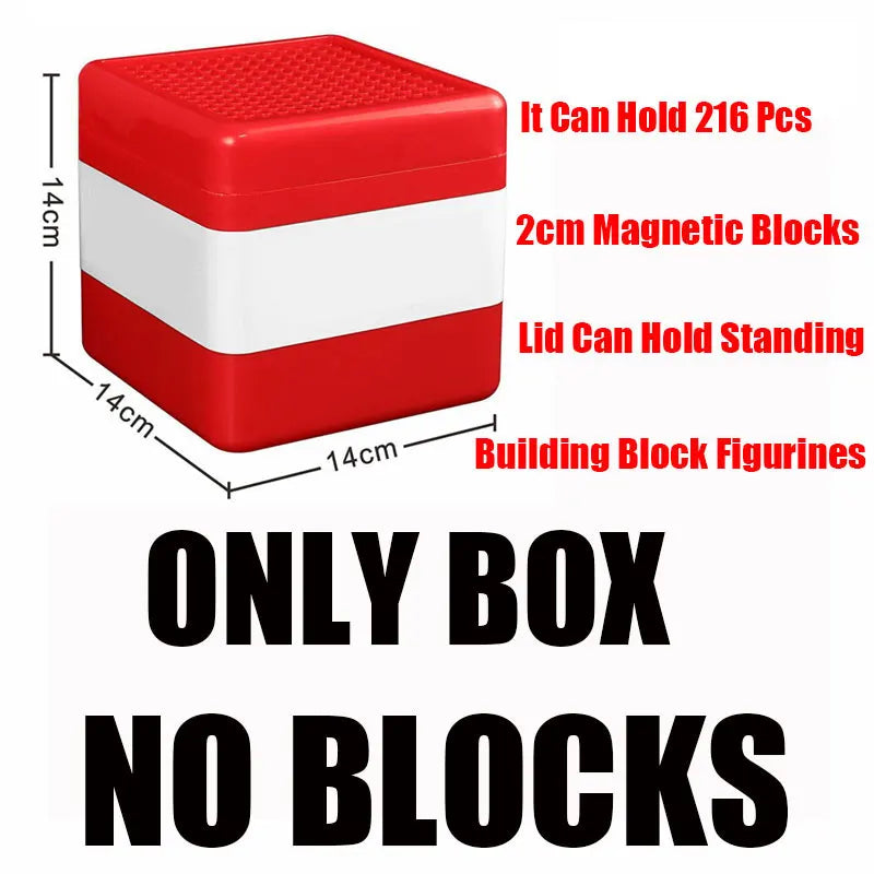 Load image into Gallery viewer, Magnetic Building Blocks Storage Box Snack Toy Blocks Storage Bucket Plastic Organizer Container DIY Assembly Toys For Kids Gift
