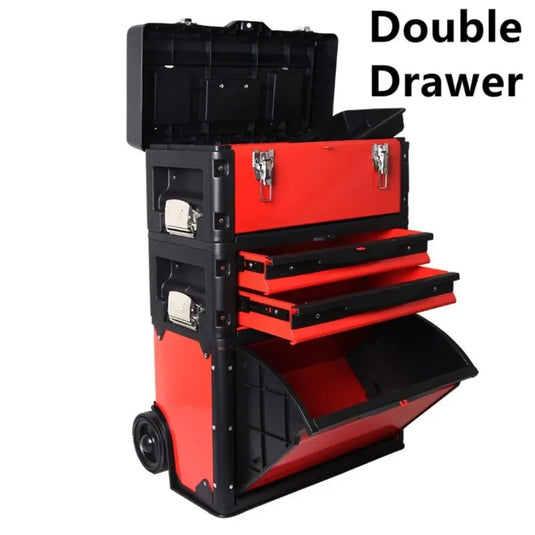Tool Box Storage Professional Big Metal Removable Three-layers Alloy Tool Box Workshop Storage Hardware Electrician Product