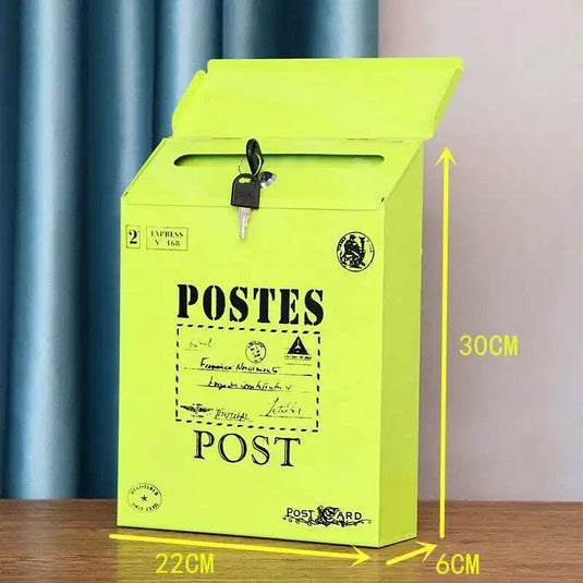 Household Industrial Style Photography Prop Mailbox Retro Christmas Mailboxes Tin Letter Box Vertical Suggestion Box Letter Box