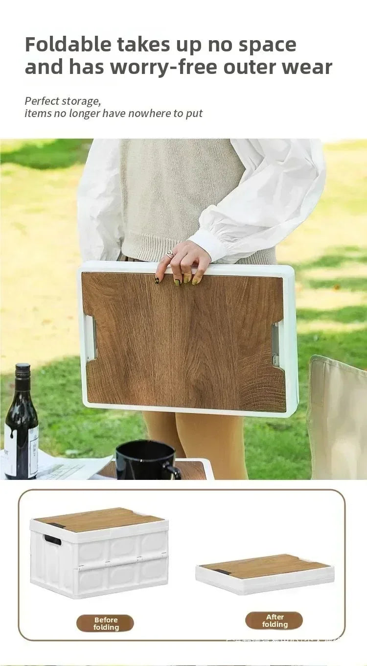 Load image into Gallery viewer, Outdoor Storage Box,Camping Folding Box,Camping Table,Camping Wooden Chopping Board,Car Trunk Organizer Storage Box
