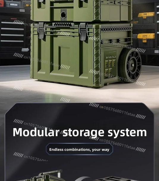 Toolbox Hardware Storage Box Combination Stacking Box Trolley Type Industrial Grade New Base Station Type Hand Pull Large Box