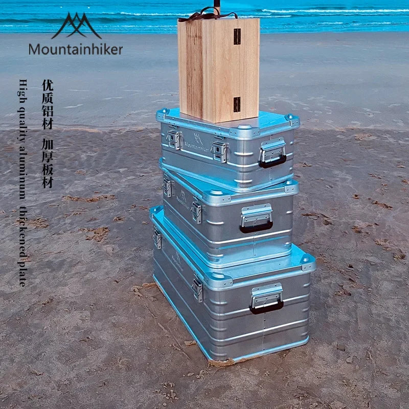 Load image into Gallery viewer, 30-80L Outdoor Storage Box Camping Picnic Travel Aluminum Alloy Large Capacity Box Accessories Storage Bag Hiking Accessories
