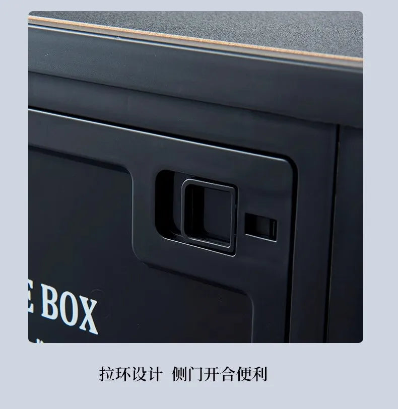 Load image into Gallery viewer, Black Outdoor Camping Box | Foldable Multi-Functional Storage Container | Industrial Style Gear Organizer for Car Trunk &amp; Campin
