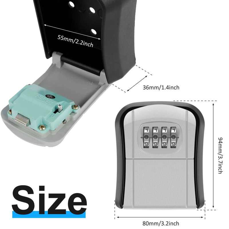 Load image into Gallery viewer, Key Lock Box Wall-Mount Secret Code Security Key Safe Secret Organizer Box No Key Home Office Weatherproof Safe Key Keeper NEW
