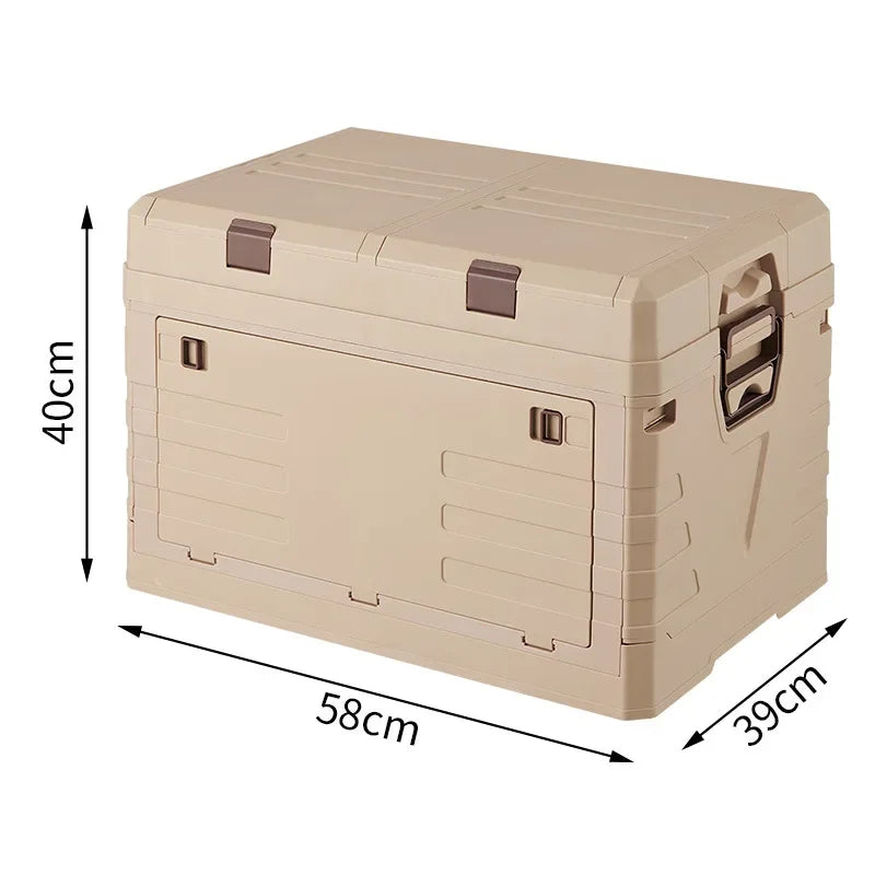 Load image into Gallery viewer, Car Storage Bin Outdoor Camping Foldable Storage Box Large Capacity with Lid Toys Books Food Sundries Organizer Storage Box
