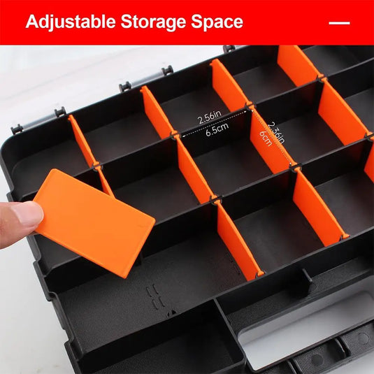 Handheld Tool Box Organizer Sets  Compartment Small Parts Boxes Large Capacity Thickened Plastic Hardware Tool Storage Box