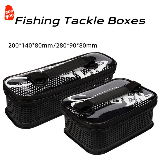 Fishing Tackle Boxes Portable Mesh Flushing Sea Fishing Lure Boat Bait Carrying Iron Plate Storage Bag Fishing Supplies