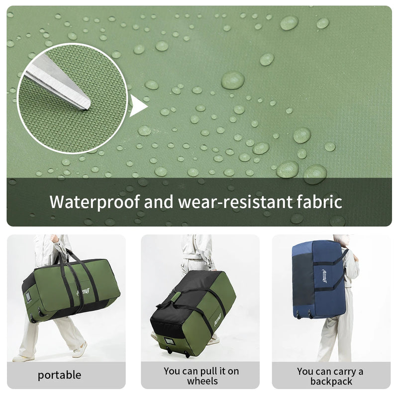 Load image into Gallery viewer, Outdoor Camping Picnic Equipment Storage Box, Tent Supplies Storage Box with Wheels, Large-Capacity Oversized Travel Bag
