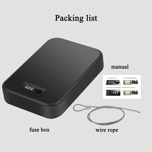 Gun Safe Box Biometric Fingerprint Mechanical Password Safe for Weapons Smart Mini Safety Gun Firearm Vault Pistol