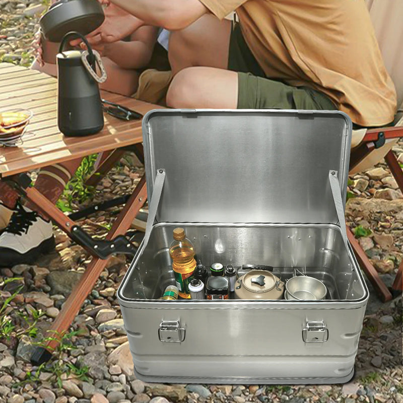 Load image into Gallery viewer, DOTWISE Outdoor Storage Box 30-80L Large Capacity Aluminum Alloy Box For Camping Picnics Travel Home Storage Organization
