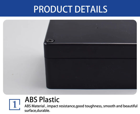 ABS Waterproof Box Housing Electronic Safe Case Plastic Boxes Black Wire Junction Box Plastic Organizer IP67 Waterproof Enclosur