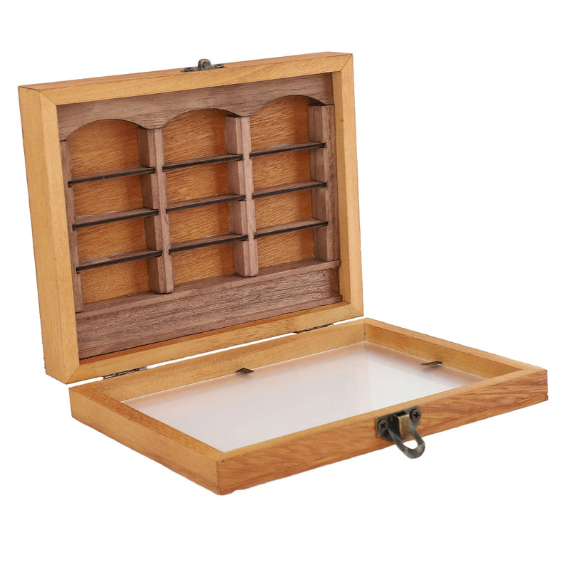 Load image into Gallery viewer, Miniature Bookshelf Decoration 196 Folded Books Miniature Book Boxes Display Case  Wood Stylish for Coffee Shop
