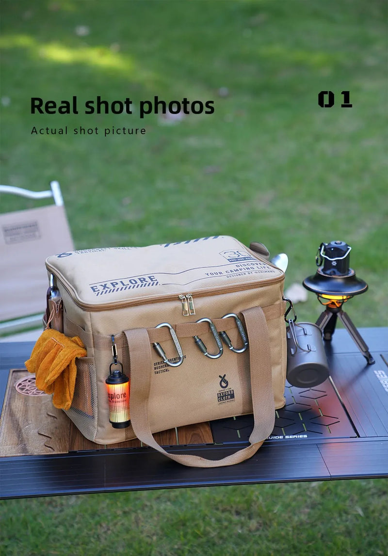Load image into Gallery viewer, Outdoor folding large capacity storage box, picnic camping equipment storage box, outdoor tactical storage bag
