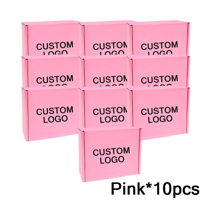 Load image into Gallery viewer, Shipping Boxes For Small Business 10Packs Cardboard Box For Shipping Customize Logo Gift Box Wig Packaging Storage Box
