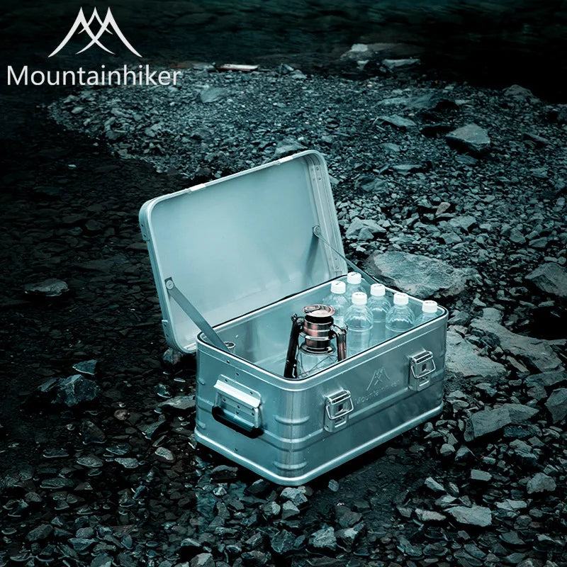 Load image into Gallery viewer, 30-80L Outdoor Storage Box Camping Picnic Travel Aluminum Alloy Large Capacity Box Accessories Storage Bag Hiking Accessories

