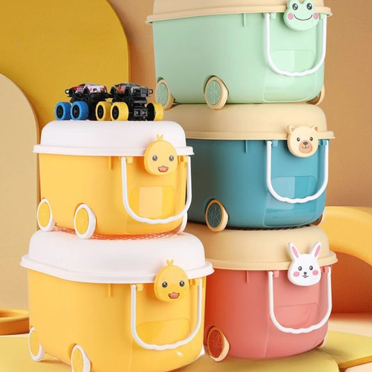 Cartoon Toy Storage Box Organizer for Child Home Snack Clothes Storage Box Large Capacity Multifunctional Plastic Storage Boxes