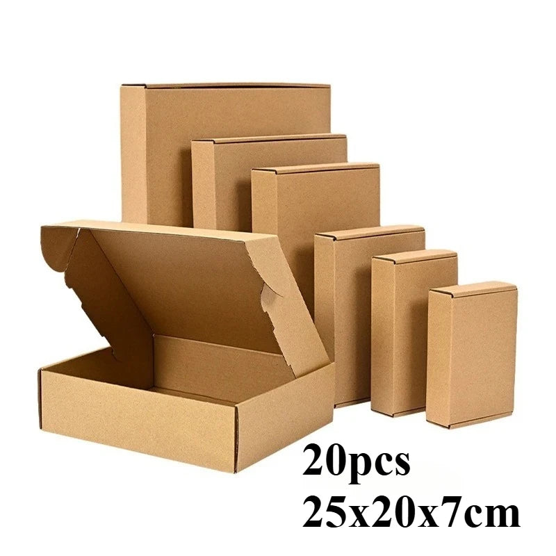 Load image into Gallery viewer, 20/10PCS Corrugated Box Mailers,Brown Cardboard Shipping Box Corrugated Box Mailer Shipping Box Kraft Paper Packaging Box
