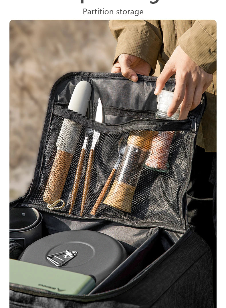 Load image into Gallery viewer, BISINNA Outdoor Camping Bag 26L Folding Gas Tank Storage Bag Picnic Cookwre Container Camp Supplies Adjustable Partition
