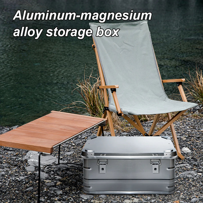 Load image into Gallery viewer, DOTWISE Outdoor Storage Box 30-80L Large Capacity Aluminum Alloy Box For Camping Picnics Travel Home Storage Organization
