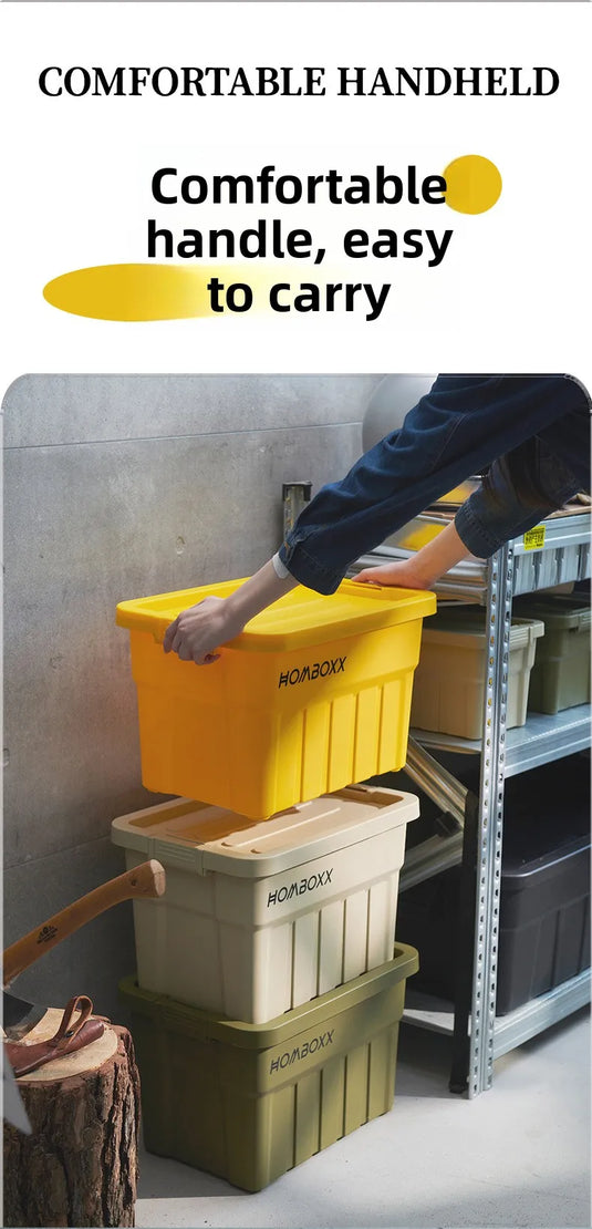 Industrial Style Large Capacity Camping Storage Box Thickened Desktop Organizer for Car Miscellaneous Item Storage