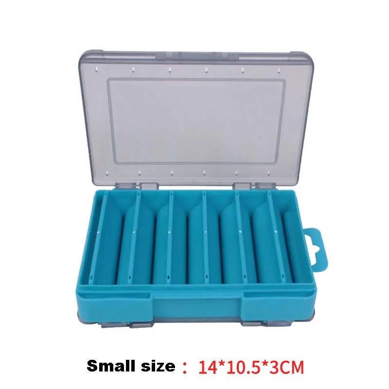 Load image into Gallery viewer, Fishing Tackle box 14 Compartments Fishing Accessories Lure Hook Storage Case Double Sided Fishing Tool organizer boxes
