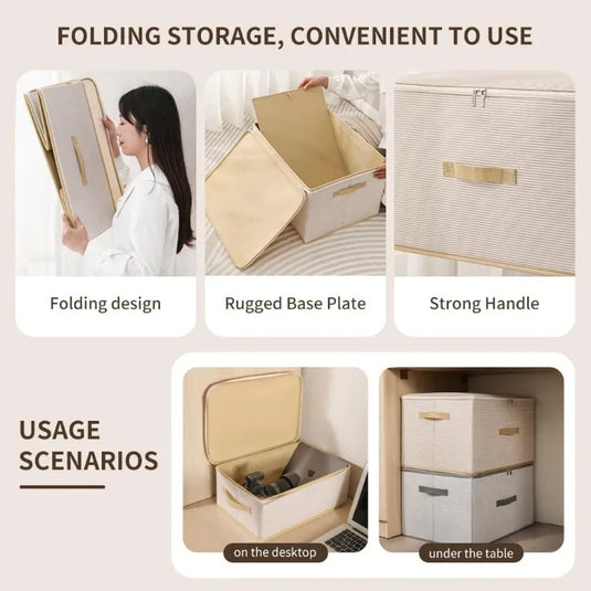 Collapsible Storage Boxes, Foldable Organizer, Bedding Small Toy, Clothes Boot, Shoe, Underwear Basket, Cubes Organizer