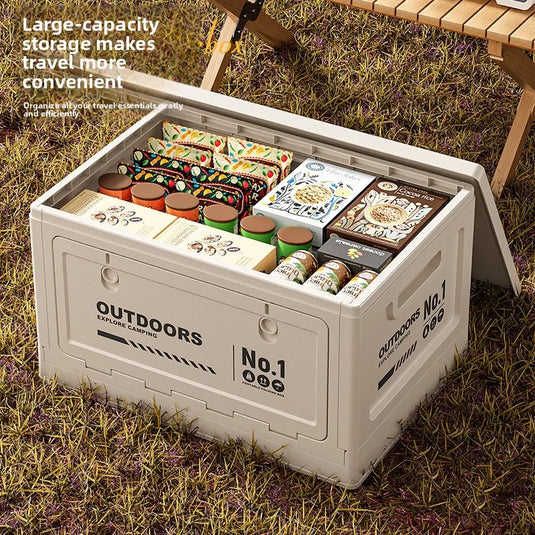 Foldable Storage Box for Camping Outdoor Large Capacity Side Opening Organizer for Car Home Toys Clothes