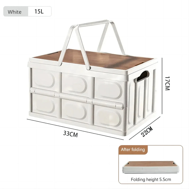 Load image into Gallery viewer, 1 Outdoor Camping Storage Box With Handle, 15L Foldable Storage Box, Portable Camping And Picnic Storage Box, Car Luggage
