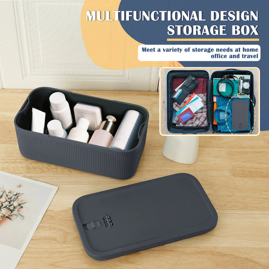 Lockable Storage Box Versatile Safe Small Storage Box Portable Food Refrigerator Container Home Personal Items Safe Lockbox