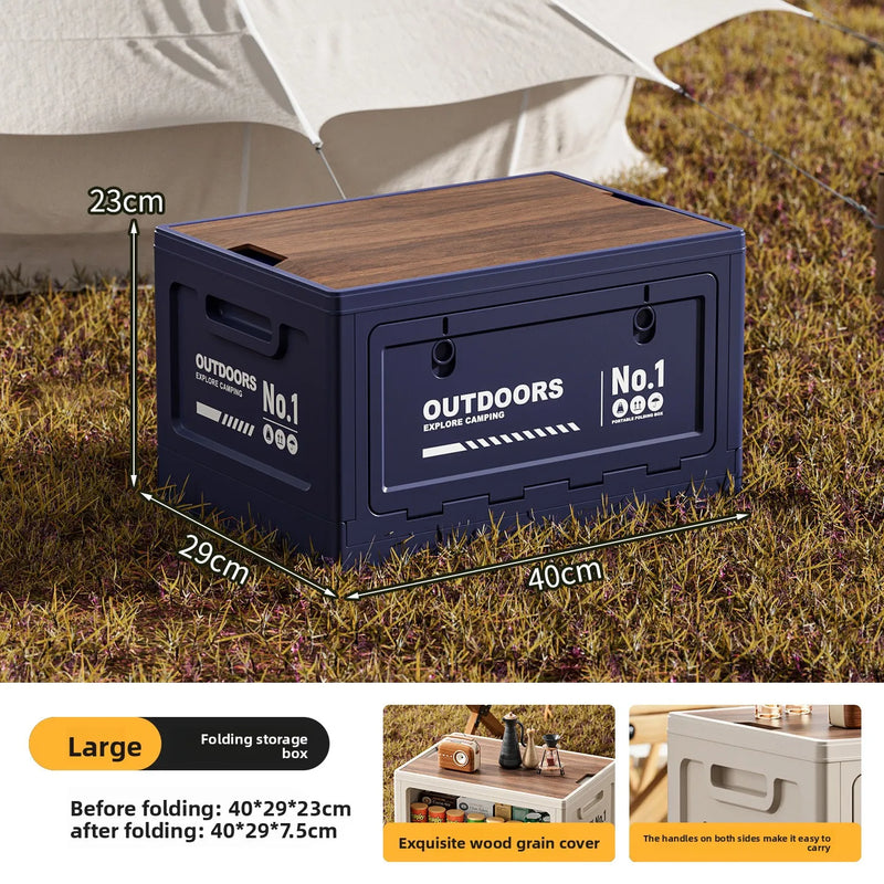 Load image into Gallery viewer, Foldable Storage Box for Camping Outdoor Large Capacity Side Opening Organizer for Car Home Toys Clothes
