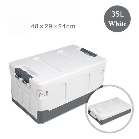 Large Camping Storage Box Portable Waterproof Container Outdoor Storage Case Durable Multi Purpose Foldable Car Trunk Organizer