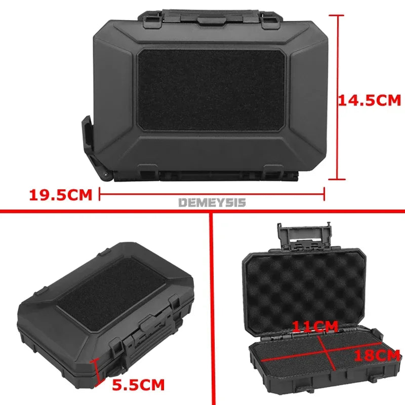 Load image into Gallery viewer, Tactical Equipments Storage Box  Waterproof Outdoor Hunting Gun Accessories Carry Case Lockable Molle Hard Shell Bag
