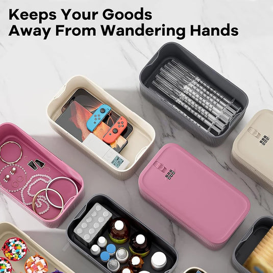 Lock Box with Locker,Lockbox for Office,School,Home Personal Items Safe,Medicine Lockable Cabinet,Food Snacks Container,Files