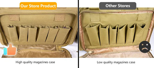 Shooting Range Bag Molle System Outdoor Hunting Accessory Nylon Tactical Gun Case Pack Pistol Tools Shoulder Bag Sniper Black