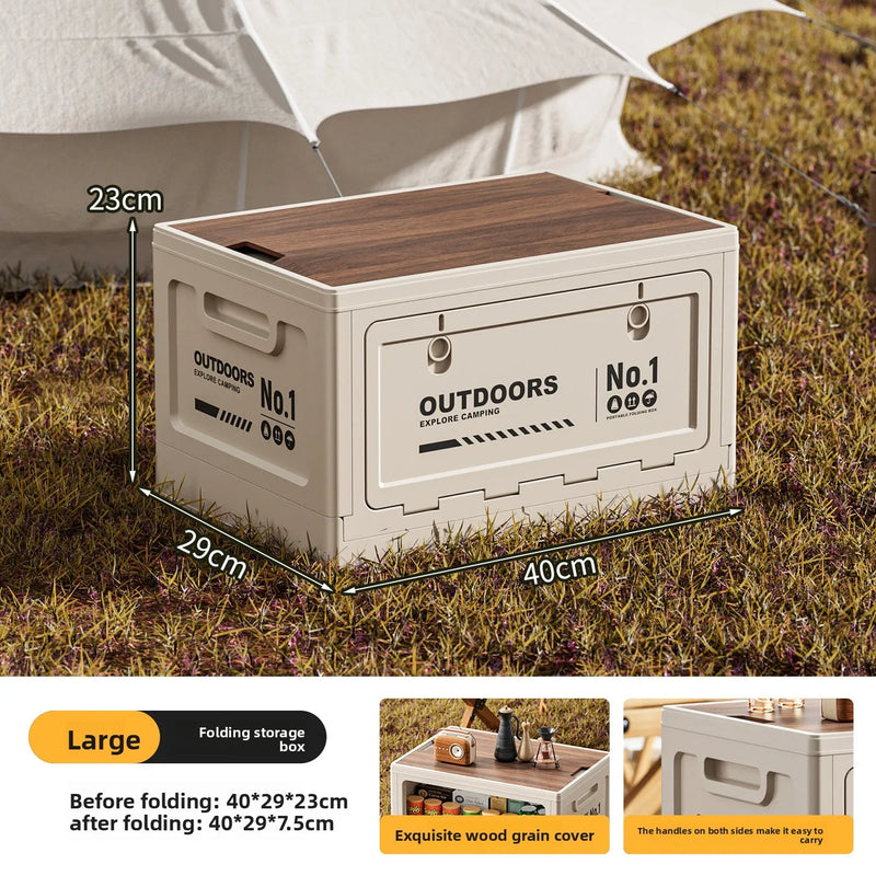 Load image into Gallery viewer, Foldable Storage Box for Camping Outdoor Large Capacity Side Opening Organizer for Car Home Toys Clothes
