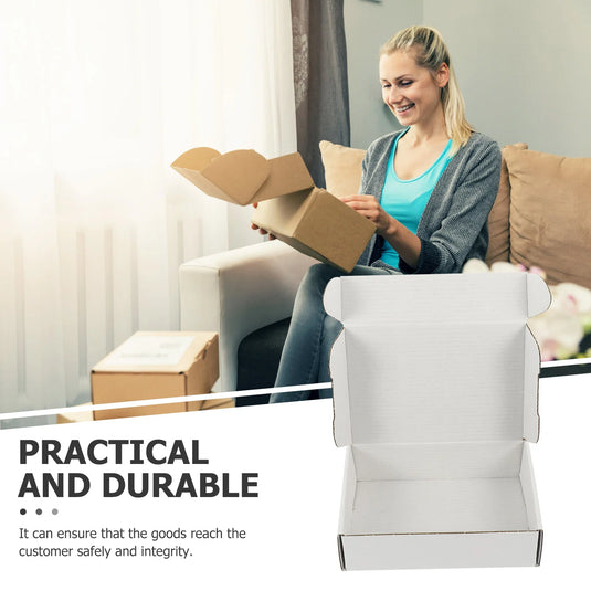 20 Pcs Double Sided White F2 Airplane Boxes Triple Layer Corrugated Paper Express Packaging Reusable Shipping Moving Storage Box