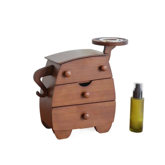 Elegant Wooden Jewelry Box for Rings Necklaces & Earrings High-End Gift for Weddings Housewarmings - Storage Organizer